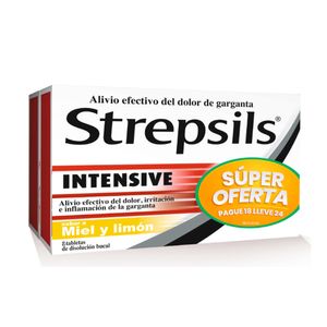 PACK STREPSILS TABLETAS MIEL Y LIMON CAJA X 24 UNDS