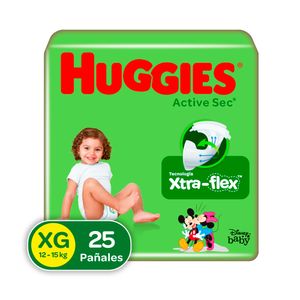 PAÑALES HUGGIES ACTIVE SEC ETAPA 5 BOLSA X 25 UNDS