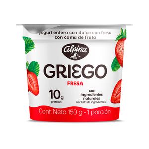YOGURT GRIEGO ALPINA FRESA VASO 150 G