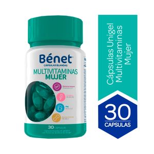 BENET MULTIVITAMINAS MUJER CAPSULAS BLANDAS FRASCO X 30 UNDS