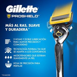 MAQUINA DE AFEITAR GILLETTE FUSION PROSHIELD 5 X 1 UND