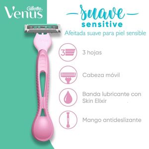 MAQUINA DE AFEITAR VENUS SIMPLY 3 SENSITIVE X 2 UNDS