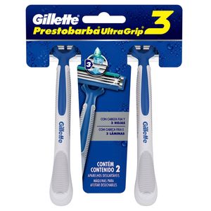 MAQUINA DE AFEITAR GILLETTE PRESTOBARBA ULTRAGRIP X 2 UNDS