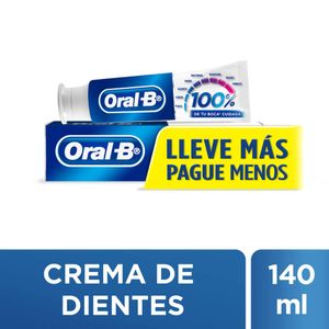 CREMA DENTAL ORAL B 100% CAJA 140 ML