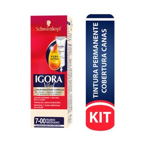 TINTURA IGORA VITAL  7-00 RUBIO MEDIANO CAJA 50 ML