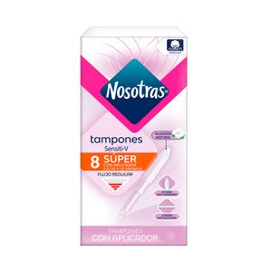 TAMPONES NOSOTRAS CON APLICADOR SUPER SENSITIV CAJA X 8 UNDS