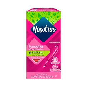 TAMPONES NOSOTRAS CON APLICADOR SUPER PLUS