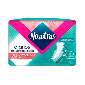 PROTECTORES NOSOTRAS LARGOS ALAS MULTIESTILO BOLSA X 20 UNDS