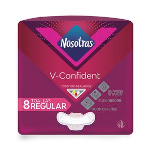 TOALLAS NOSOTRAS V CONFIDENT REGULAR BOLSA X 8 UNDS