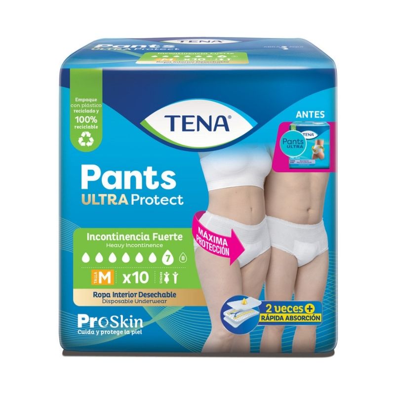 PAÑALES TENA PANTS ULTRA TALLA M - Farmacia Pasteur - Medicamentos y  cuidado personal