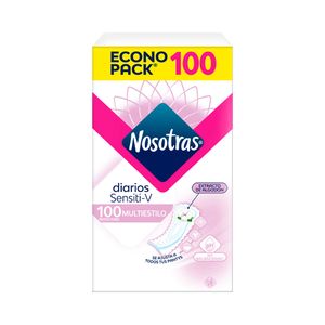 PROTECTORES NOSOTRAS MULTIESTILO SENSITIVE CAJA X 100 UNDS