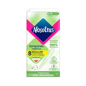 TAMPON NOSOTRAS APLICADOR ORGANIC REG CAJA X 8 UNDS