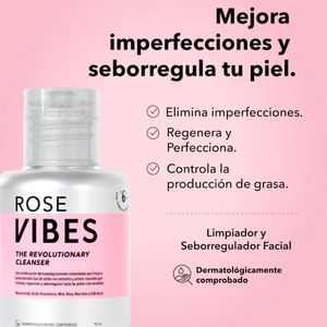 LIMPIADOR FACIAL ROSE VIBES FRASCO 90 ML