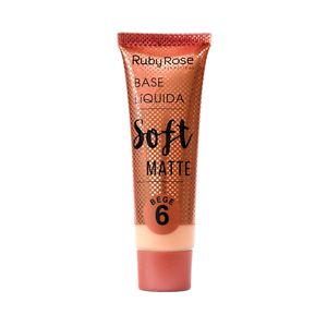 BASE LIQUIDA RUBY ROSE SOFT MATTE BEIGE #6 TUBO X 1 UND