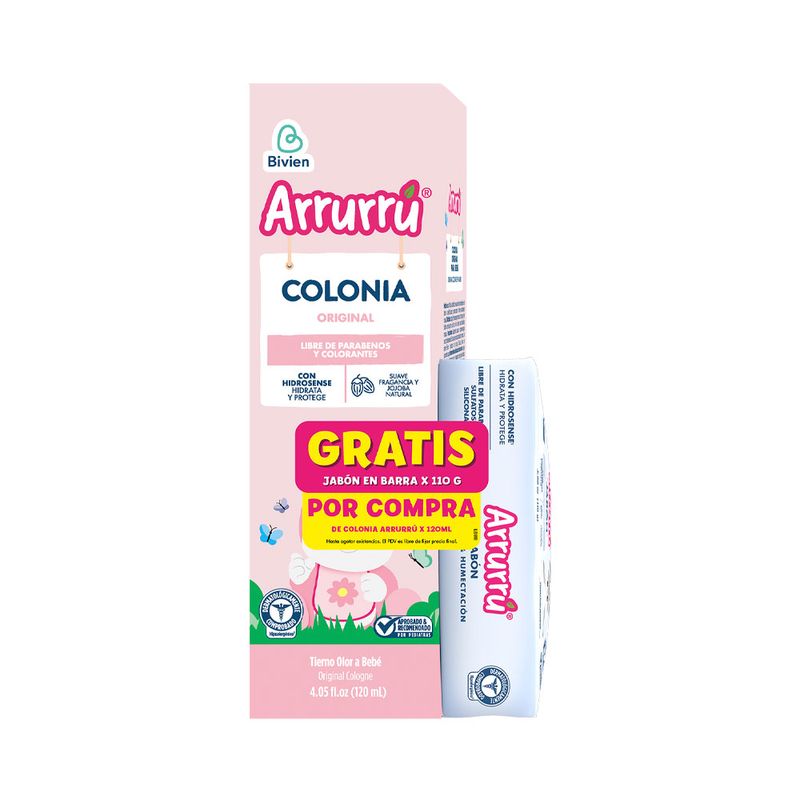 Colonia Para Bebé Original Azul Arruru 120 Ml