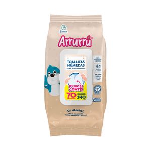 TOALLITAS ARRURRU AVENA P.ESPECIAL ESTUCHE X 70 UNDS