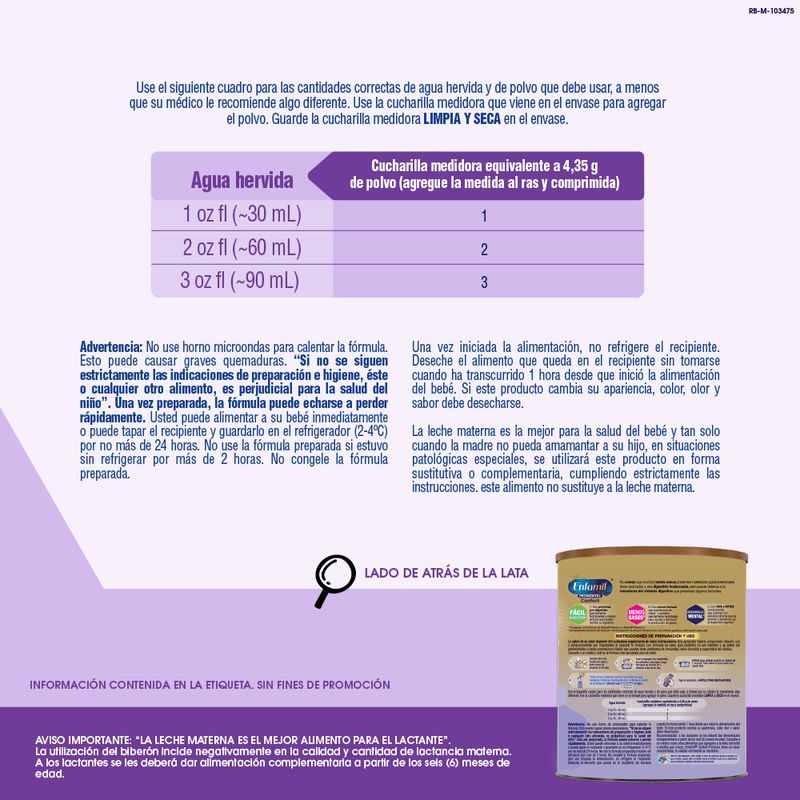 ENFAMIL PREMIUM 1 POLVO LATA 375 G - Farmacia Pasteur - Medicamentos y  cuidado personal