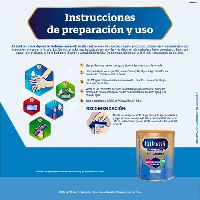 ENFAMIL SIN LACTOSA PREMIUM POLVO LATA 400 G - Farmacia Pasteur -  Medicamentos y cuidado personal