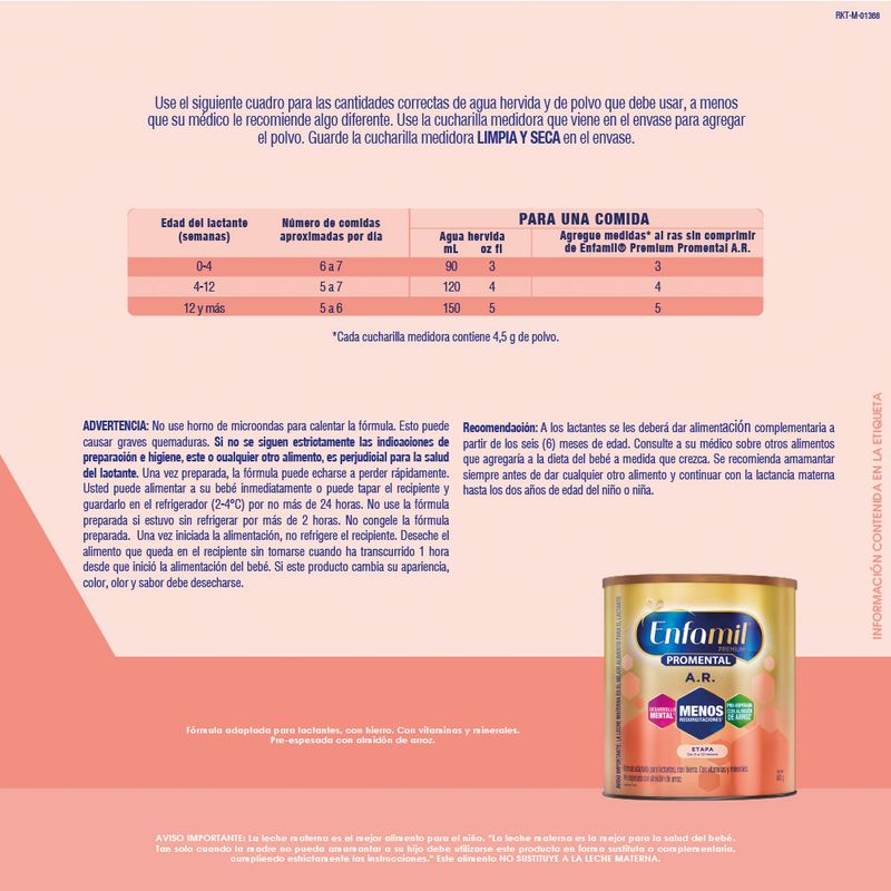 NUTRIBEN AR POLVO LATA 400 G - Farmacia Pasteur - Medicamentos y cuidado  personal