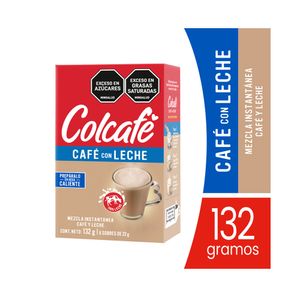 COLCAFE 22 G CAFE CON LECHE CAJA X 6 SOBRES