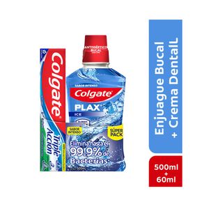 ENJUAGUE BUCAL+CREMA DENTAL COLGATE KIT 500ML + 60ML