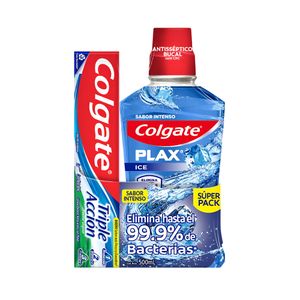 ENJUAGUE BUCAL+CREMA DENTAL COLGATE KIT 500ML + 60ML