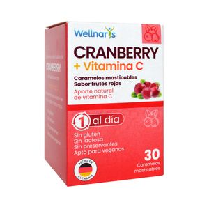 CRANBERRY + VITAMINA C FRUTOS ROJOS FRASCO X 30 UNDS