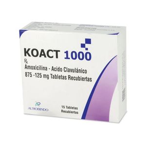 KOACT 1000 MG 15TBS++++ TABLETAS 875MG/125MG