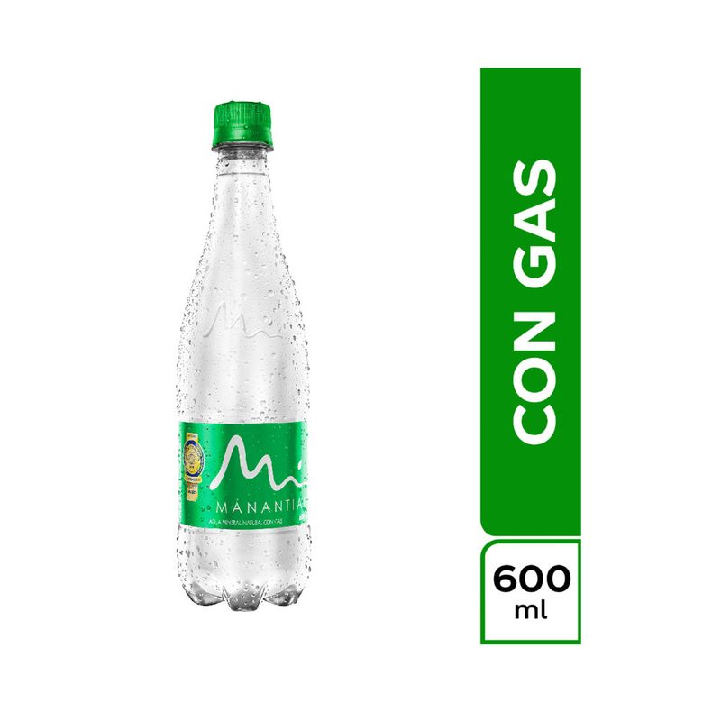 Agua Botella Gas 600ml