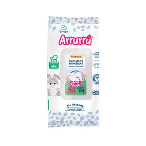 TOALLITAS HUMEDAS ARRURU ECOAMIGABLES BOLSA X 42 UNDS