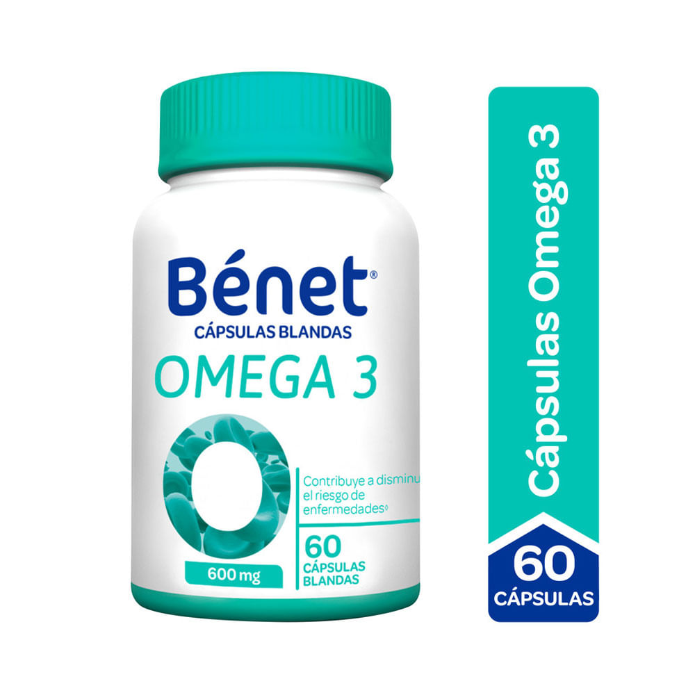 BENET OMEGA 3 CAPSULAS BLANDAS FRASCO X 60 UNDS Farmacia Pasteur