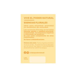 ESENCIA FLORAL HAKA CALMA FRASCO 30 ML