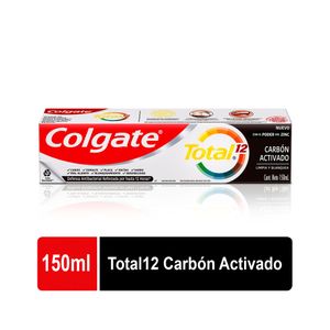 CREMA DENTAL COLGATE TOTAL 12 CARBON ACTIVADO CAJA 150 ML