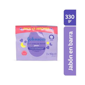 JABON JOHNSONS BABY ANTES DE DORMIR BOLSA 3 X 110GR