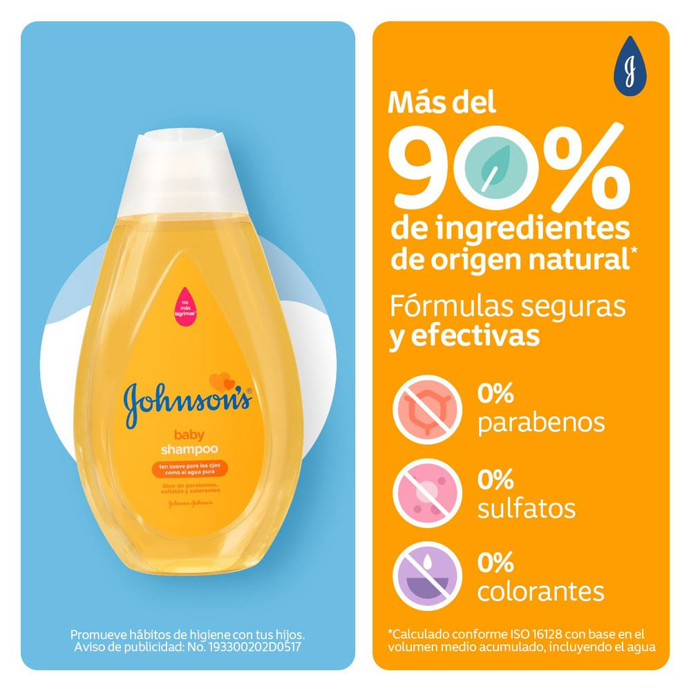 Johnsons Gel De Baño Y Shampoo Para Bebe Recien Nacido 400 ml