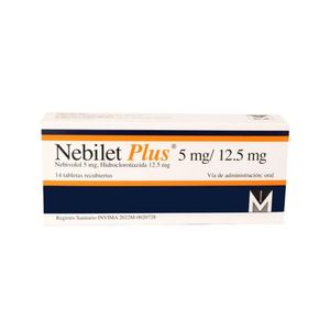 NEBILET PLUS TABLETAS RECUBIERTAS 5/12.5 MG CAJA X 14 UNDS