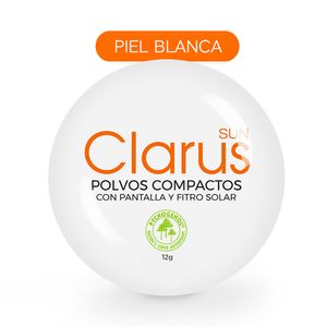CLARUS SUN PIEL BLANCA POLVO COMPACTO CAJA 12 G