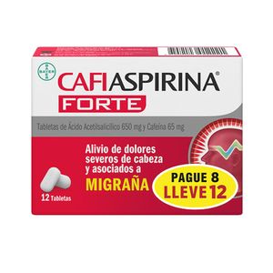 CAFIASPIRINAFORTE TABLETA CAJA PAGUE 8 LLEVE 12