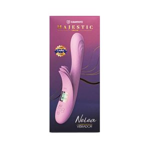 VIBRADOR DOBLE NELEA LILA CAJA X 1 UND