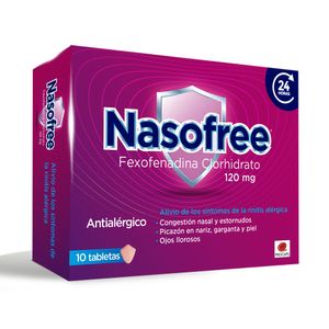 NASOFREE TABLETA 120 MG CAJA X 10 UNDS