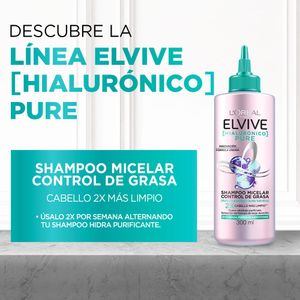 SHAMPOO ELVIVE HA PURE MICELLAR FRASCO 300 ML