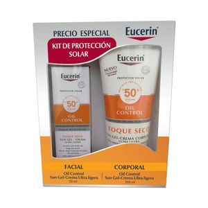 EUCERIN SUN FACIAL+CORPORAL CAJA  50 ML+ 200 ML