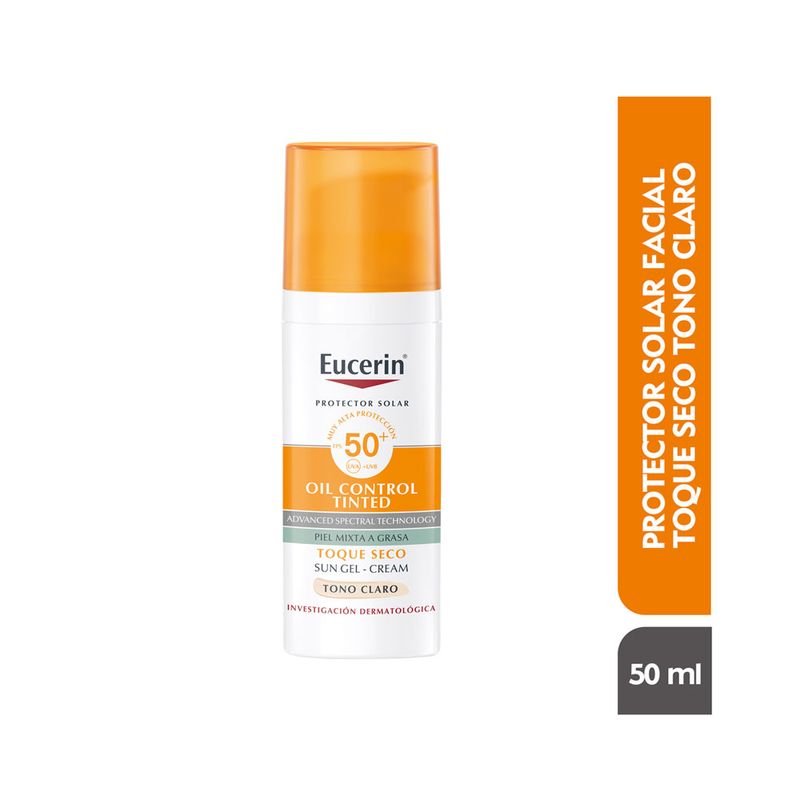 Gel Cream Oil Control Dry Touch Spf50 EUCERIN Fotoprotector tono medio  precio