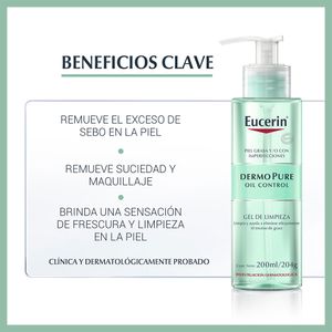 EUCERIN DERMOPURE GEL LIMPIADOR FRASCO 200 ML