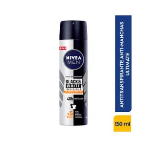 DESODORANTE NIVEA BLACK WHITE ULTIMATE IMP SPRAY 150 ML