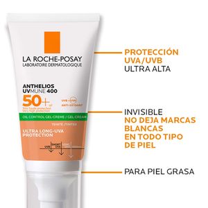 ANTHELIOS GEL-CREMA ANTI-BRILLOS COLOR SPF 50+ TUBO 50 ML