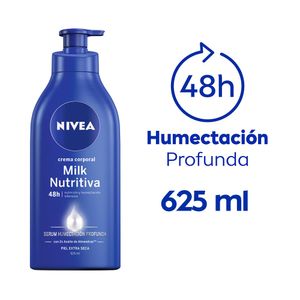 CREMA NIVEA BODY MILK NUTRITIVA 48H FRASCO 625 ML