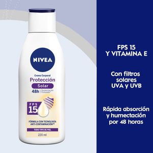CREMA CORPORAL NIVEA PROTECION SOLAR FRASCO 220 ML