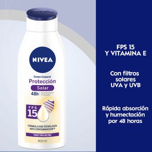 CREMA CORPORAL NIVEA PROTECI SOLAR ANTI-CONT FRASCO 400 ML