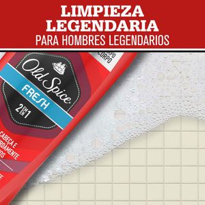 JABON LIQUIDO OLD SPICE FRESH 2EN1 CAB/CU+++ FRASCO 400 ML